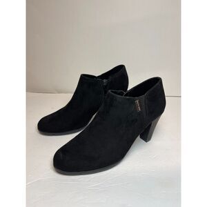 Anne Klein iFlex Black Suede Ankle Booties - Size 9.5M